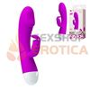 Vibrador 2 motores con estimulador de clitoris recarga USB